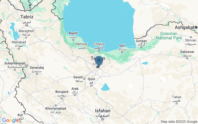 Kaart met locatie Teheran